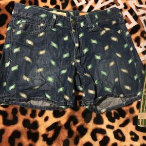 Anthropologie 27 Shorts Pilcro Paint Ikat Stet Blu